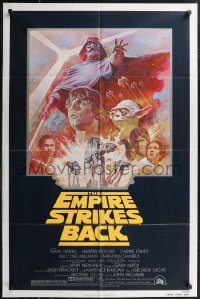 1p1504 EMPIRE STRIKES BACK NSS style 1sh R1981 George Lucas sci-fi classic, cool artwork by Tom Jung!