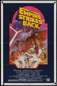 1p1501 EMPIRE STRIKES BACK NSS style 1sh R1982 George Lucas sci-fi classic, cool artwork by Tom Jung!