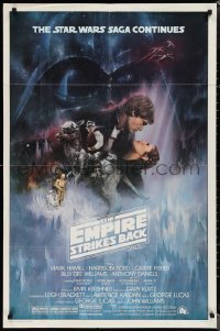 1p1503 EMPIRE STRIKES BACK studio style 1sh 1980 classic Gone With The Wind style art by Roger Kastel!