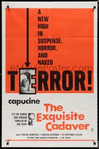 1p1507 EXQUISITE CADAVER 1sh 1969 a new high in suspense, horror, and naked terror, ultra rare!