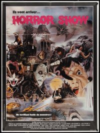 1p0311 HORROR SHOW French 1p 1980 Scott art of Lugosi, Hitchcock, Karloff, Chris Lee & many more!