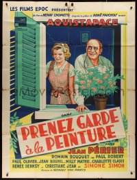 1p0320 MIND THE PAINT French 1p 1933 Henri Chomette's Prenez garde a la peinture, Aquistapace!