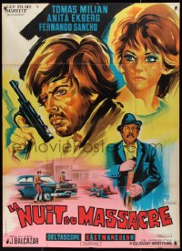 1p0321 NIGHT OF HATE French 1p 1968Jaime Jesus Balcazar's Cronica de un Atraco, Belinsky art, rare!