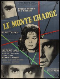 1p0324 PARIS PICK-UP style B French 1p 1963 Le Monte-Charge, Robert Hossein, Lea Massari, cool!