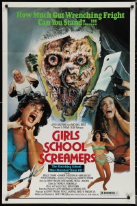 1p1520 GIRLS SCHOOL SCREAMERS 1sh 1986 girls in peril, finishing school finished them off, Troma!