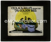 1p1724 GOLDEN BED glass slide 1925 Cecil B. DeMille, beautiful Lillian Rich ruins men's lives!