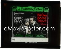 1p1731 HIS OWN HOME TOWN glass slide 1918 Charles Ray learns the truth about his minister father!