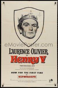 1p1527 HENRY V 1sh R1958 Laurence Olivier, William Shakespeare, now in Superscope, ultra rare!