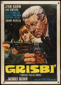 1p0356 GRISBI Italian 1p R1960s different art of Jean Gabin & Jeanne Moreau by Renato Casaro!