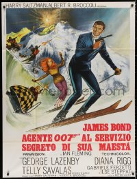 1p0732 ON HER MAJESTY'S SECRET SERVICE Italian 1p R1970s Lazenby's only Bond, McGinnis/McCarthy art!