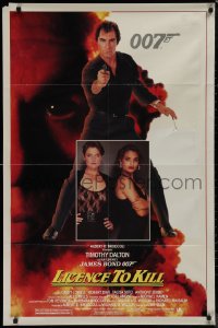 1p1555 LICENCE TO KILL 1sh 1989 Timothy Dalton as James Bond, sexy Carey Lowell & Talisa Soto!