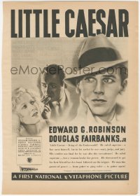 1p1033 LITTLE CAESAR magazine page 1930 gangster Edward G. Robinson, Douglas Fairbanks Jr., Farrell