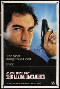 1p1558 LIVING DAYLIGHTS teaser 1sh 1987 Timothy Dalton as the most dangerous James Bond ever!