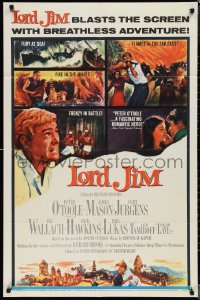 1p1560 LORD JIM style B 1sh 1965 different art of O'Toole, James Mason, Curt Jurgens, Eli Wallach!