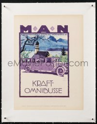 1p0221 LUDWIG HOHLWEIN linen German book page 1926 cool art of purple MAN Kraft-Omnibusse!