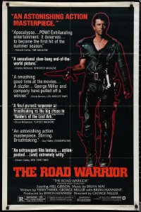 1p1564 MAD MAX 2: THE ROAD WARRIOR style B 1sh 1982 George Miller, Mel Gibson returns as Mad Max!