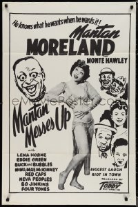 1p1566 MANTAN MESSES UP 1sh R1950s Moreland, Monte Hawley, Lena Horne, Toddy Pictures!