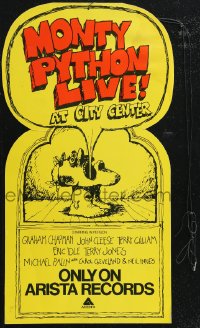 1p0166 MONTY PYTHON LIVE 2-sided 11x22 music mobile 1976 at City Center, great wacky artwork!