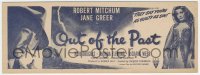 1p1055 OUT OF THE PAST 4x11 title strip 1958 Robert Mitchum & sexy Jane Greer, guilty as sin!