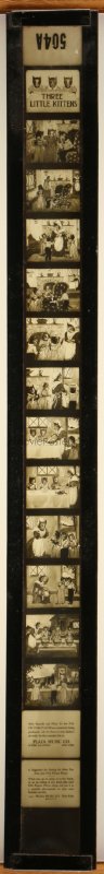 1p0864 PAL PICTURE PLAYER FILMS 2x13 film strip 1920s goes with Three Little Kittens story record!