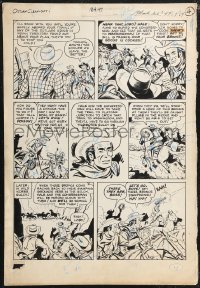 1p0214 MONTE HALE 15x21 original art 1950 cool comic book page from Monte Hale Western #47!