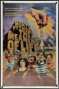 1p1570 MONTY PYTHON'S THE MEANING OF LIFE 1sh 1983 Garland artwork of the screwy Monty Python cast!