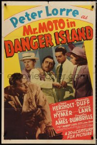 1p1574 MR MOTO IN DANGER ISLAND 1sh 1939 Lorre plays J.P. Marquand's Asian detective, very rare!