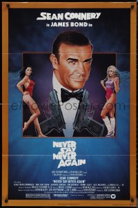 1p1580 NEVER SAY NEVER AGAIN 1sh 1983 art of Sean Connery as James Bond 007 by Obrero!