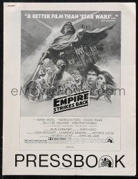 1p1668 EMPIRE STRIKES BACK pressbook 1980 George Lucas sci-fi classic, great art by Tom Jung!