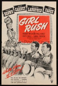 1p0564 GIRL RUSH pressbook 1944 Wally Brown, Allan Carney, Frances Langford, Vera Vague, ultra rare!