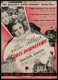 1p0082 GIRLS' DORMITORY 16x22 pressbook 1936 Ruth Chatterton, Simone Simon, Herbert Marshall, rare!