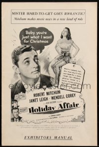 1p0570 HOLIDAY AFFAIR pressbook 1949 Mitchum & Leigh, includes ultra rare 2nd edition pressbook!