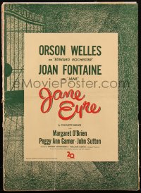 1p0131 JANE EYRE 16x22 pressbook 1944 Orson Welles as Edward Rochester & Joan Fontaine, ultra rare!