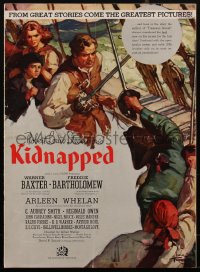 1p0135 KIDNAPPED 16x22 pressbook 1938 Freddie Bartholomew, Warner Baxter, Saul Topp Jr. art, rare!