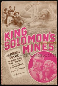 1p0580 KING SOLOMON'S MINES pressbook 1937 Cedric Hardwicke, Anna Lee, Paul Robeson, ultra rare!