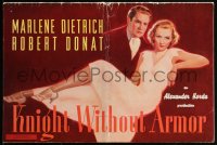 1p0581 KNIGHT WITHOUT ARMOR pressbook 1937 great art of sexy Marlene Dietrich & Robert Donat, rare!