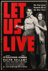 1p0586 LET US LIVE pressbook 1939 Henry Fonda & sexy Maureen O'Sullivan, Ralph Bellamy, ultra rare!