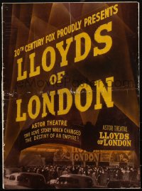 1p0138 LLOYD'S OF LONDON 16x22 pressbook 1936 Freddie Bartholomew, Madeleine Carroll, Tyrone Power