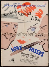 1p0139 LOVE & HISSES 16x22 pressbook 1937 art of Simone Simon, Ben Bernie & Winchell, ultra rare!