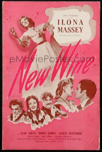 1p0597 NEW WINE pressbook 1941 pretty Ilona Massey, Alan Curtis as Franz Schubert, very rare!