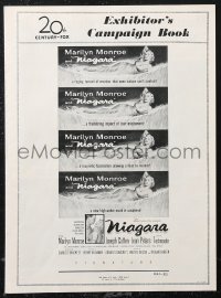 1p0599 NIAGARA pressbook 1953 sexy Marilyn Monroe & Joseph Cotten, different posters shown!