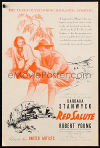 1p0605 RED SALUTE pressbook 1935 Barbara Stanwyck, Robert Young, anti-Communist, ultra rare!