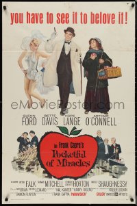 1p1592 POCKETFUL OF MIRACLES 1sh 1962 Frank Capra, artwork of Glenn Ford, Bette Davis & more!