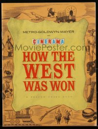 1p1226 HOW THE WEST WAS WON Cinerama English souvenir program book 1964 John Ford, includes herald!