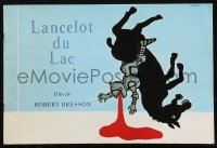 1p1227 LANCELOT OF THE LAKE French souvenir program book 1974 Bresson, Savignac art of dying knight!