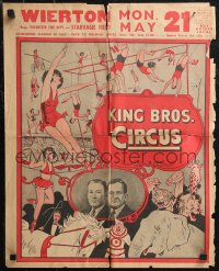 1p1169 KING BROS CIRCUS promo brochure 1951 great art of all different acts!