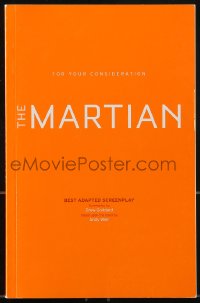 1p1796 MARTIAN For Your Consideration 5.5x8.5 script 2015 screenplay by Drew Goddard!