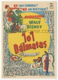 1p1811 ONE HUNDRED & ONE DALMATIANS Spanish herald 1961 classic Disney canine family cartoon!