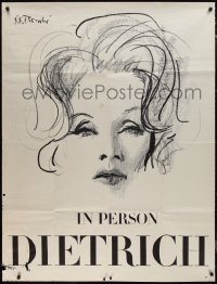 1p0687 MARLENE DIETRICH 41x54 stage poster 1967 wonderful Rene Bouche art of the famous actress!