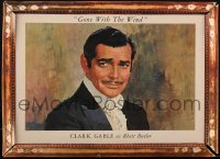 1p0023 GONE WITH THE WIND standee R1967 great art portrait of Clark Gable as Rhett Butler!